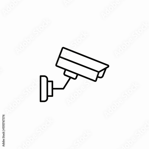 survillance camera icon sign vector