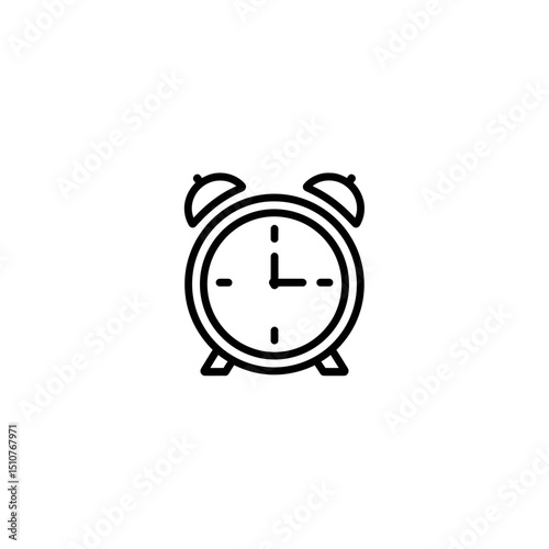 Black alarm shows time at three o'clock icon style