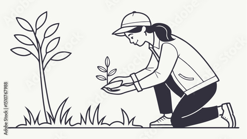 gardener with a shovel