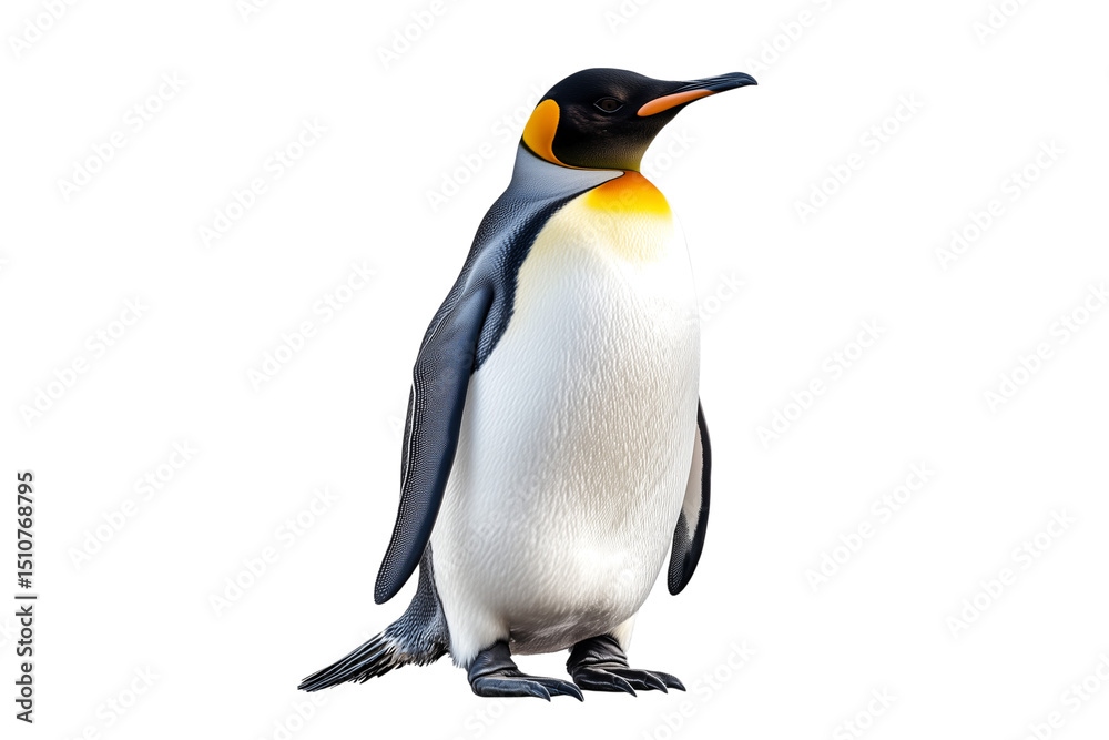 Obraz premium King penguin bird wildlife animal isolated on transparent background