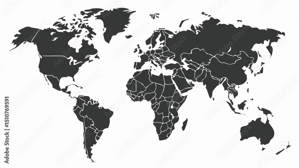 Naklejka premium world map vector illustration