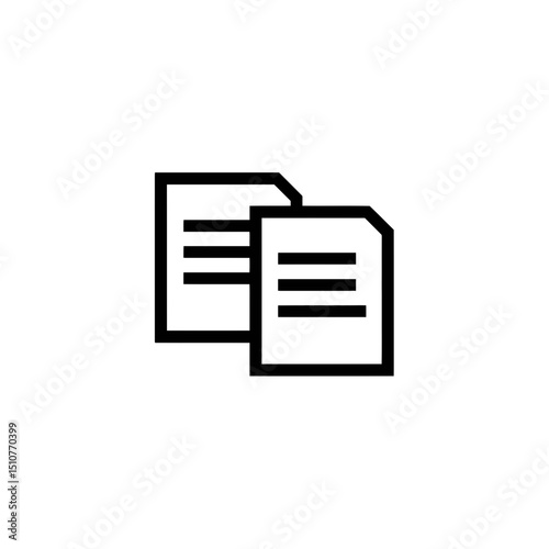 Documents icon replicate data amid simple white backdrop detail