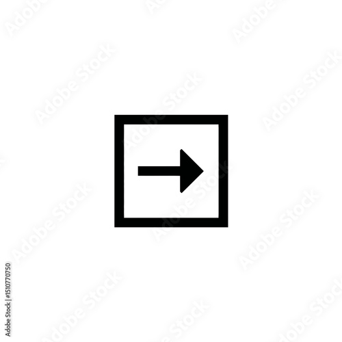 Free Download Right arrow navigates within square frame minimal symbol design - GFXLoad
