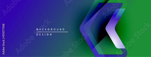 Abstract gradient background. Layers create dynamic chevron shape. Text reads background design. Vivid colors transition smoothly.