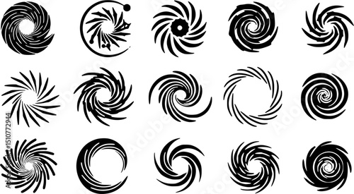 Spiral icon vector set. Volute illustration sign collection. Hypnotic Spiral symbol or logo.
