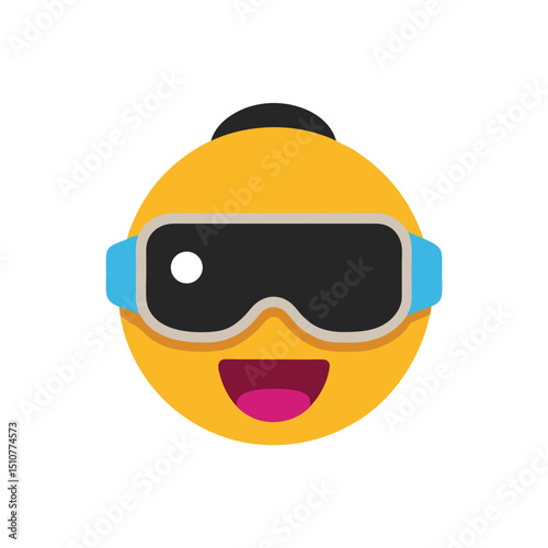 Vr headset emoji icon virtual reality technology symbol