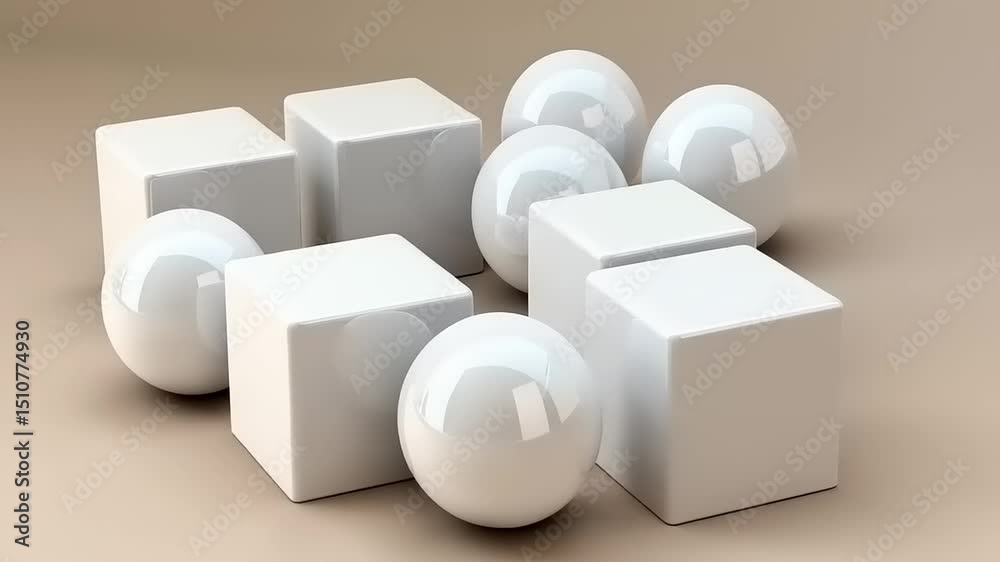 Geometric shapes arrangement
