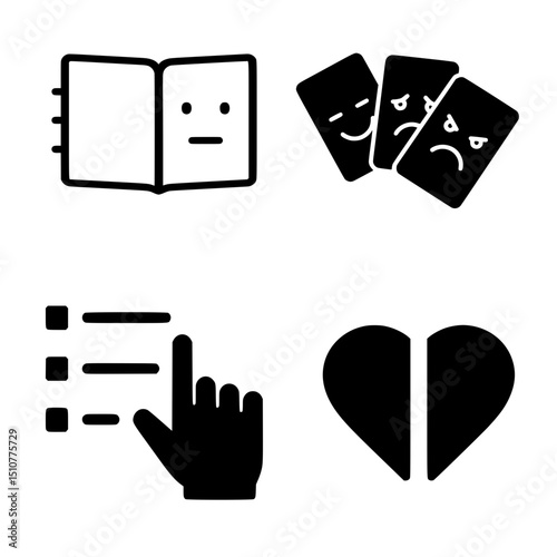 Emotional Identification Tools Vector Icon Set