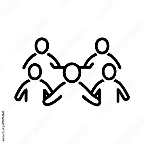 Team bonding activities represented by interconnected figures  
