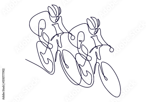 bike and bicycle two-men-cycling-trip-tour-adventure-sports-atheletics vector