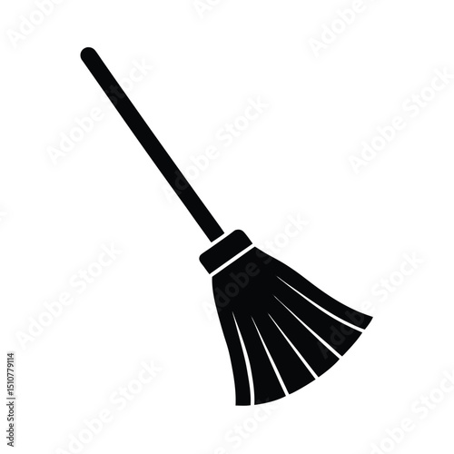 Broom Icon Vector Flat Clean Look Isolated