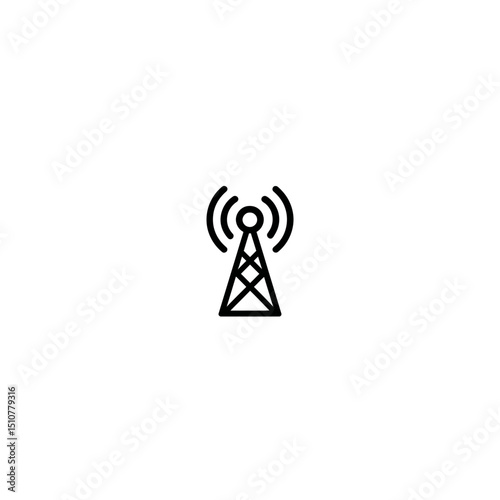 Antenna broadcasts signals outdoor digital tower transmission site