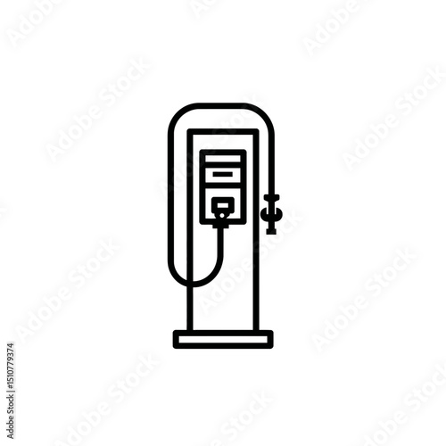 Electric charger stands providing power in clean energy future