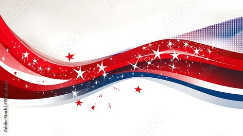 Patriotic wavy background design