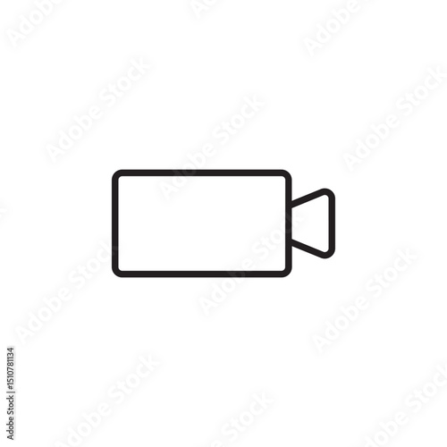Presentation, movie, film, media projector vector illustration on white background. simple modern line icon, symbol, pictogram design. EPS 10