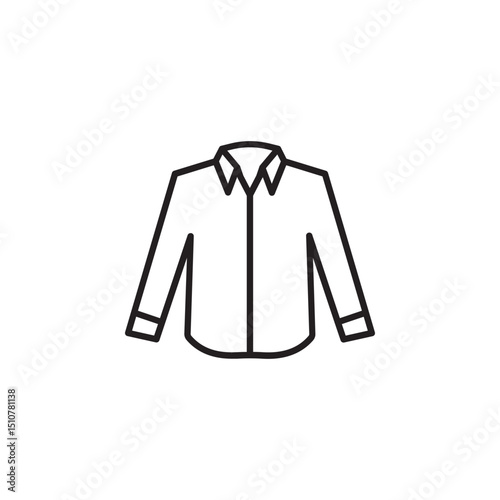 long sleeve shirt icon. long sleeve shirt wear sign. long sleeve shirt symbol. vector illustration on white background