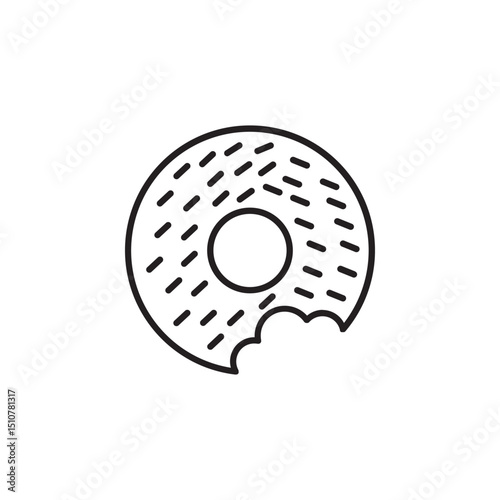 Donut icon isolated sign symbol vector illustration on white background. high quality black style vector icons