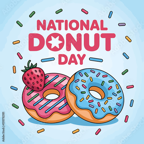 Celebrating National Donut Day A Vibrant and Festive Design
