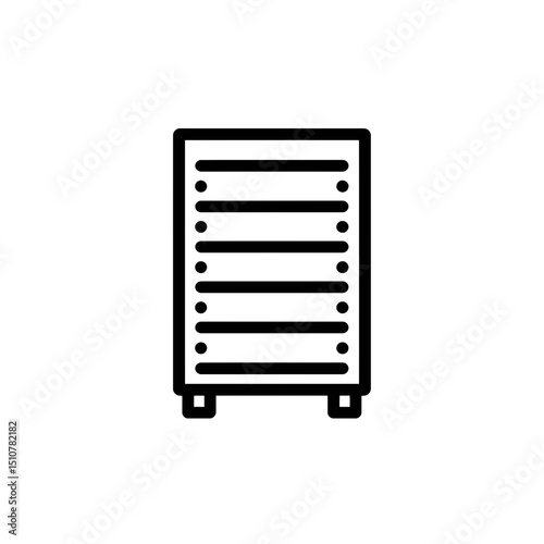 Server displays data storing information black background