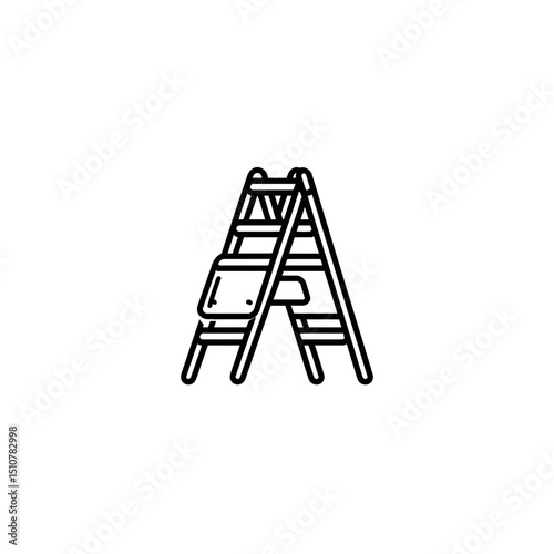Step ladder aids ascending in home interior outline style