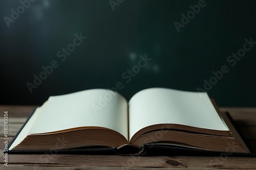 Open-book-on-wooden-table-education-learning-concept