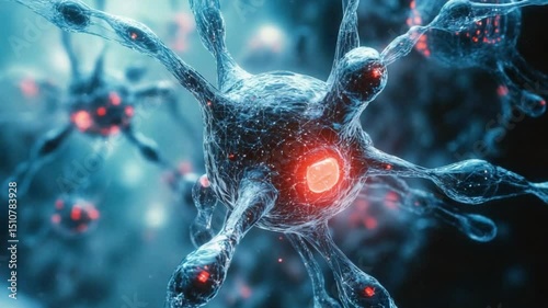 A semi-transparent neuron pulses science