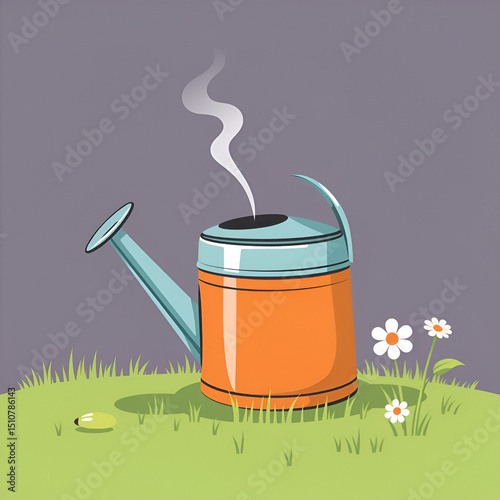 Watering can Vector illustration. Watering can image or clip art.
