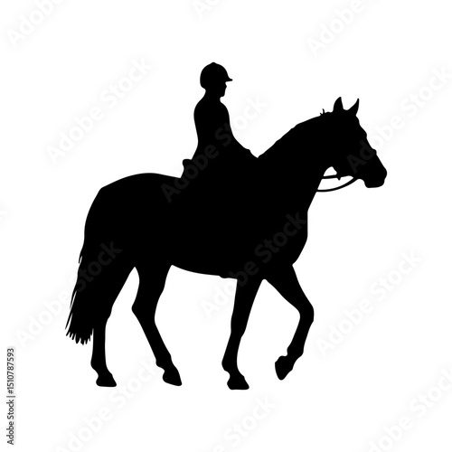 Horse riding saddle silhouette icon vector flat design on white background