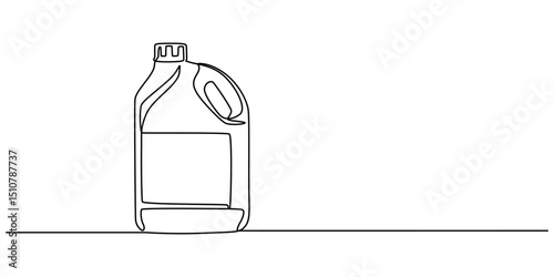 Continuous line of oil jerry cans.one line drawing of packaging jerry, Gallon continuous one line drawing vector illustration, Gallon continuous one line drawing vector illustration, Gallon Of Milk.