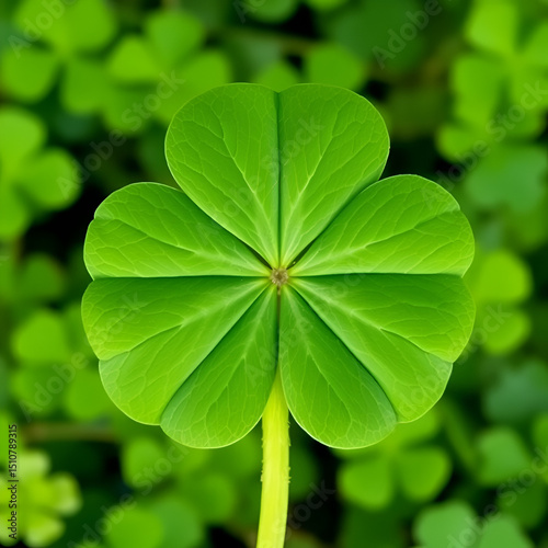 Patrick's Day clover leaf selected fucus for St. Patrick's Day celebration design background