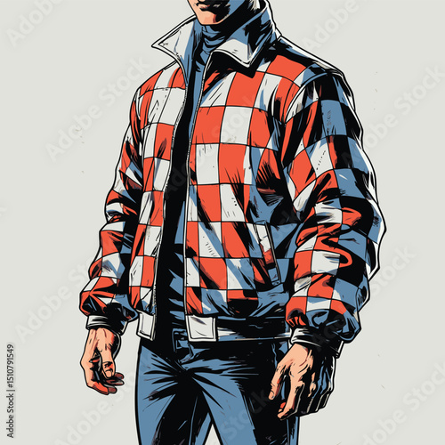 men's jacket vector art for graphic design needs