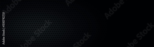 Black perforated background with black holes and glow - Vector