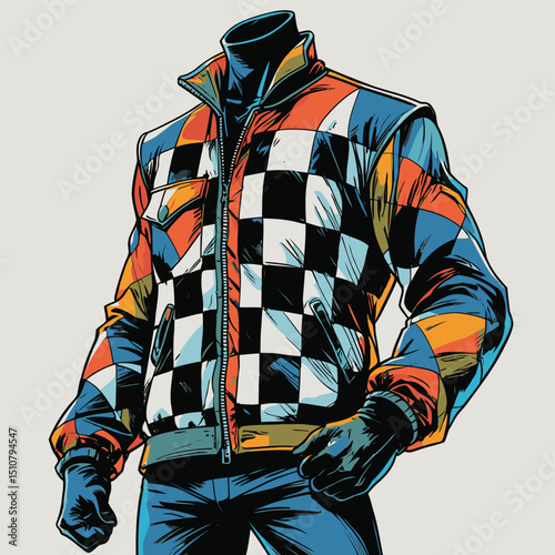 men's jacket vector art for graphic design needs