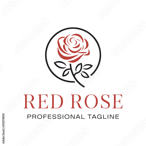 Rose Logo Design Vector, Color Rose Logo Design