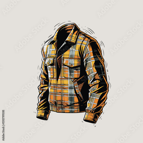 men's jacket vector art for graphic design needs