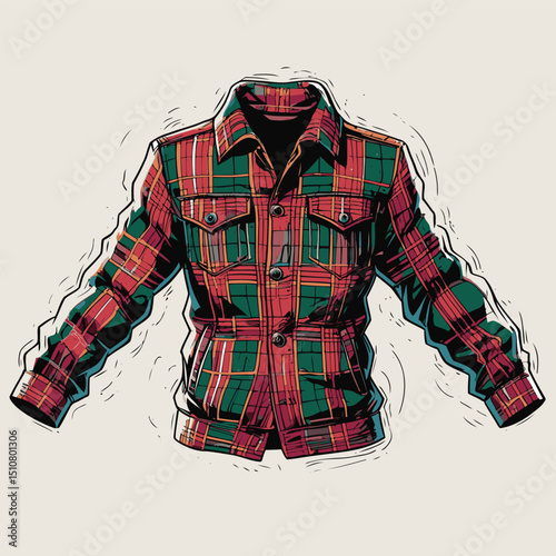 men's jacket vector art for graphic design needs