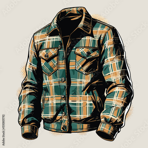 men's jacket vector art for graphic design needs