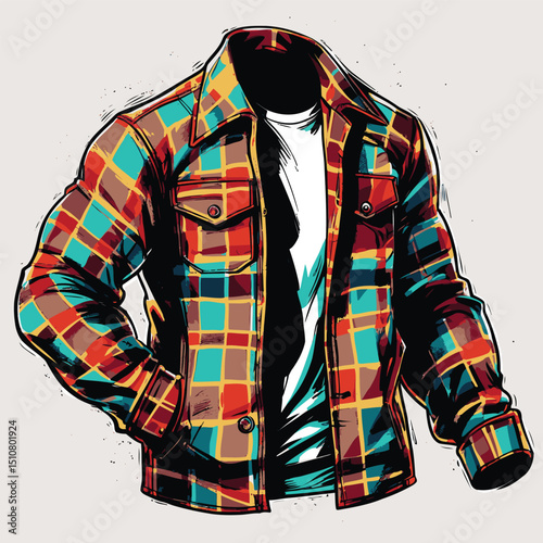 men's jacket vector art for graphic design needs