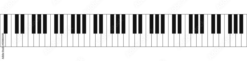 Piano keyboard vector illustration Piano keyboard vector illustration