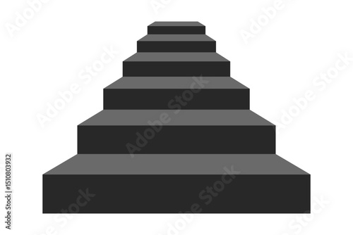 Stairs vector icon. Steps up on white background