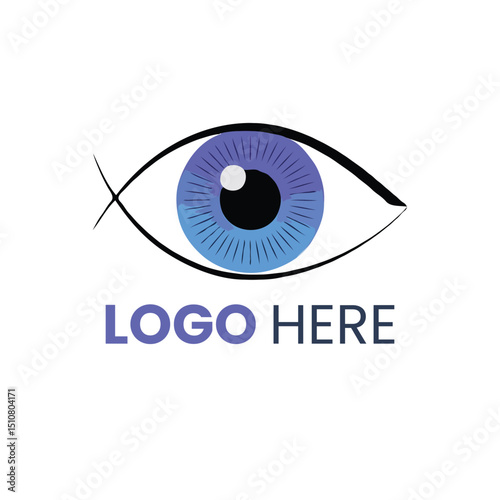 Modern eye care coloring logo