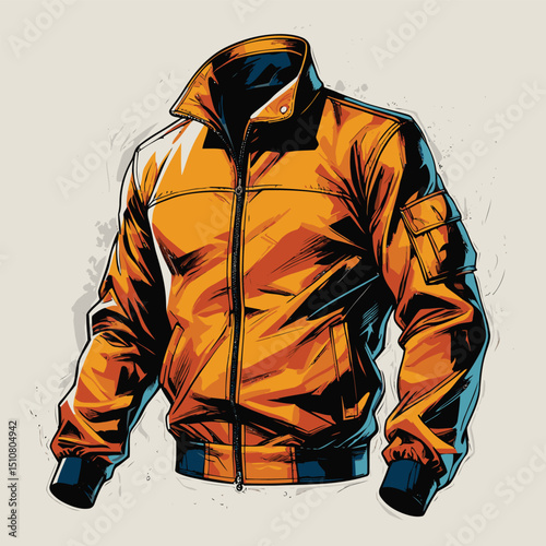 men's jacket vector art for graphic design needs