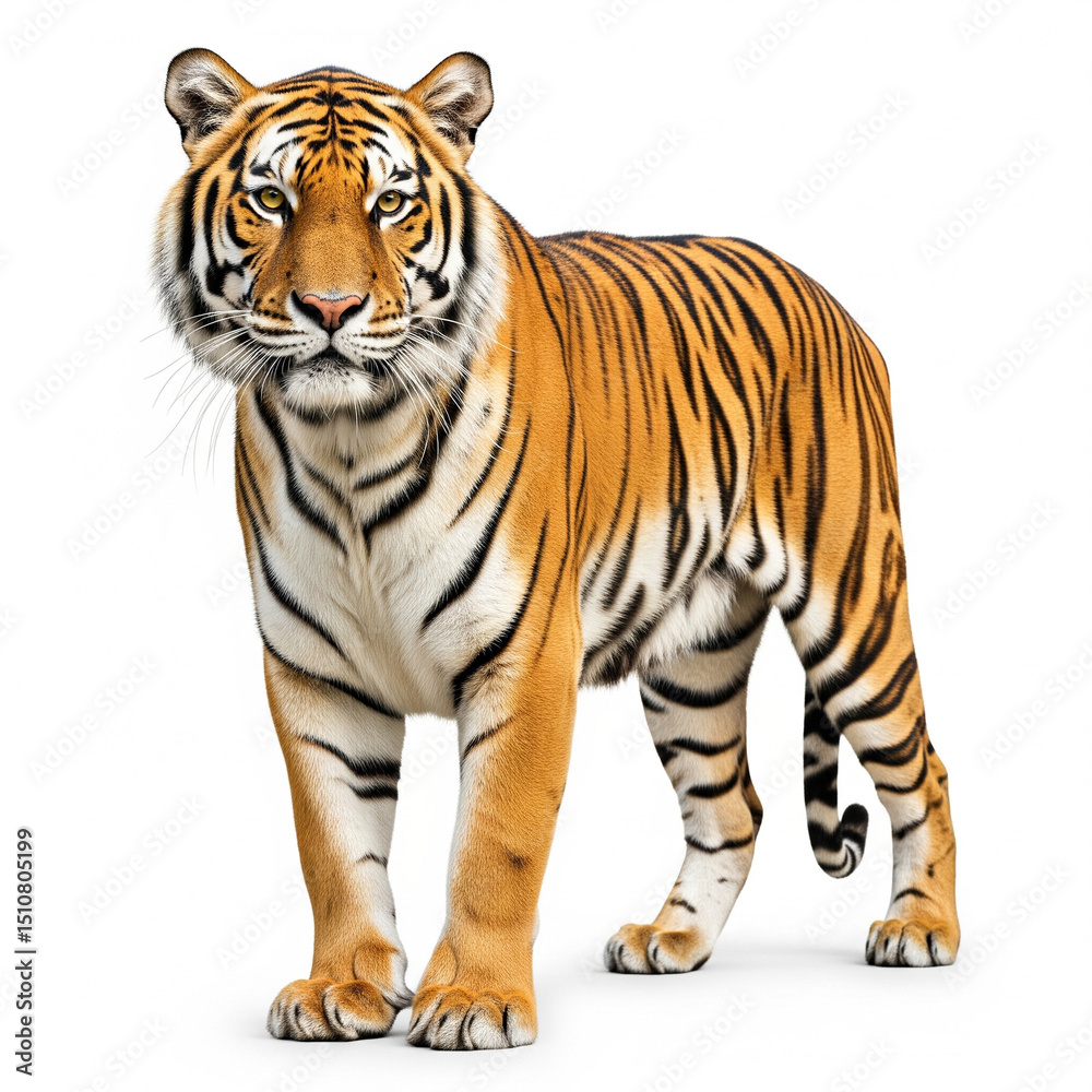 Obraz premium tiger isolated on white background