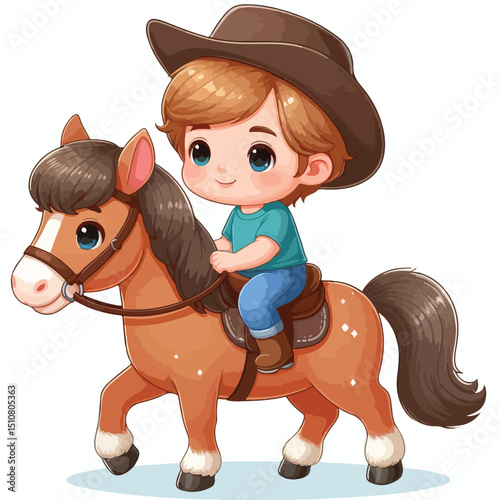 children riding ponies
