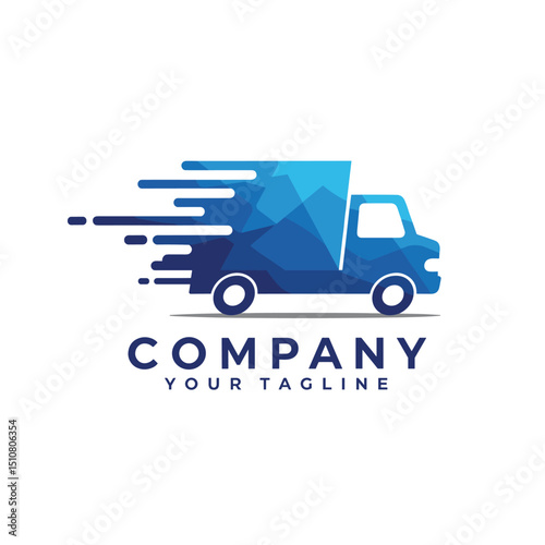 Delivery Truck icon set. Express delivery trucks icons. Fast shipping truck. Free delivery 24 hours. Logistic trucking sign. Vector illustration.