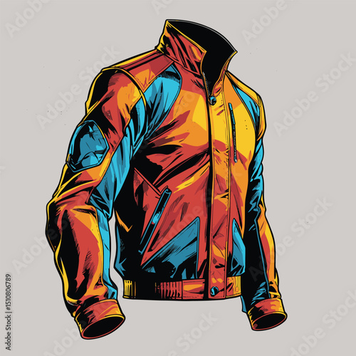 men's jacket vector art for graphic design needs