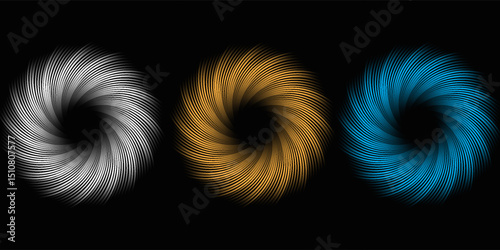 Gold, silver and bronze metal circle frames 3d vector realistic illustration. First, second and third place medals or buttons isolated on white background. Certified. Quality blank, empty badge set.