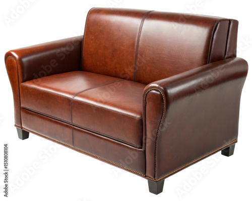 Luxurious pu leather loveseat sofa offers comfort and style for any living space