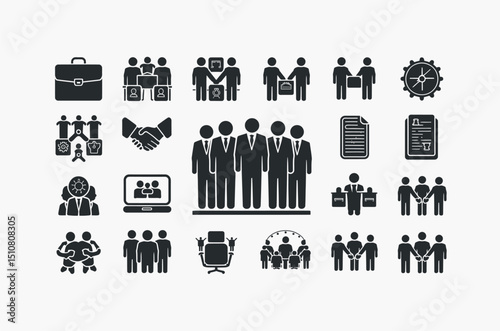 Business Meeting and Collaboration Icons