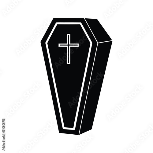 Coffin Icon Vector Flat Clean Look Isolated